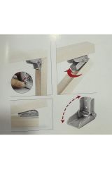 (2 ADET ) ÇOK AMAÇLI KATLANIR AYAK APARATI MASA - RAF AYAĞI APARATI 33,5mm x 61mm x 69mm x 39mm