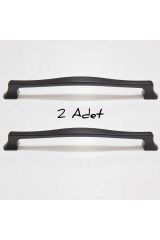 (2 ADET) VENÜS 160MM MAT SİYAH TV ÜNİTE KONSOL ŞİFONYER MUTFAK DOLAP KAPAK ÇEKMECE KULPU 16CM