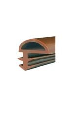 Amerikan Panel Kapı Kasa Fitili D Fitil 10mm Yandan Tırnaklı Kahve 35mt