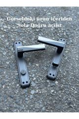 SOFUOĞLU LÜX DERYA ANKA AYNALI MAT ANTRASİT SATEN ( BANYO - WC ) SOL KAPI KOLU ALÜMİNYUM ÇELİK