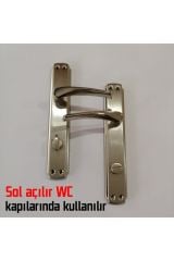 Bravo Nikel Saten Aynalı Wc Kapı Kolu - Sol Açılır