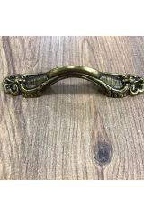 (10 ADET) 258-96-64a Kulp Eskitme Antik Sarı Mobilya Komidin Konsol Şifonyer Çekmece Kulbu 96-64mm