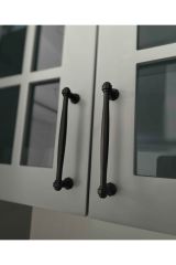 Sütun Mat Siyah Kulp 160 Mm Dolap Vestiyer Mobilya Kulpu