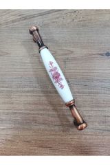 1045-21-148 Antik Bakır Rustik Porselen Kulp Mobilya Vestiyer Çekmece Dolap Komidin Şifonyer 160mm