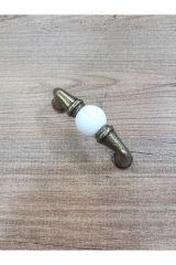 2090-40-000 Antik Sarı Rustik Porselen Kulp Mobilya Vestiyer Çekmece Dolap Komidin Şifonyer 64mm