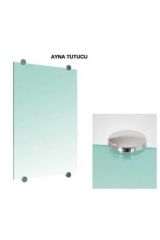 (4 Adet) 1 Paket Osena 4150-01 Krom Yeni Model Ayna - Cam - Plesksi Tutucu Dübel + Vida